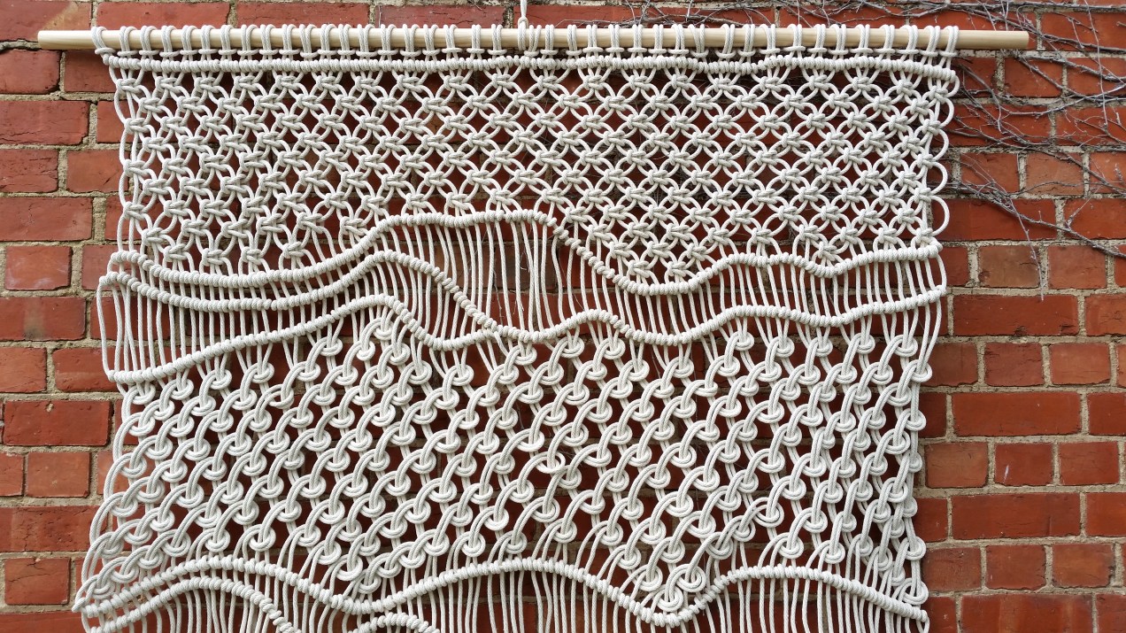 wall hanging modern macrame and fibre art Adelaide Australia