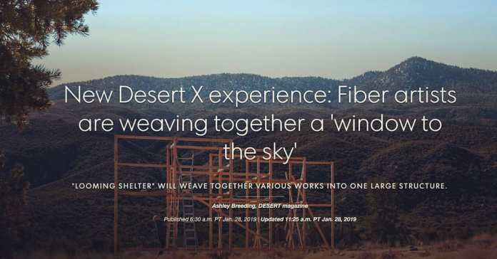 Desert Sun article Desert X 2019